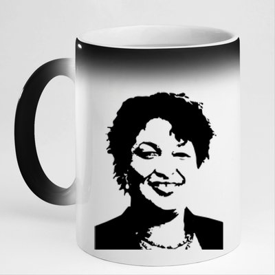 Stacey Abrams Portrait 11oz Black Color Changing Mug