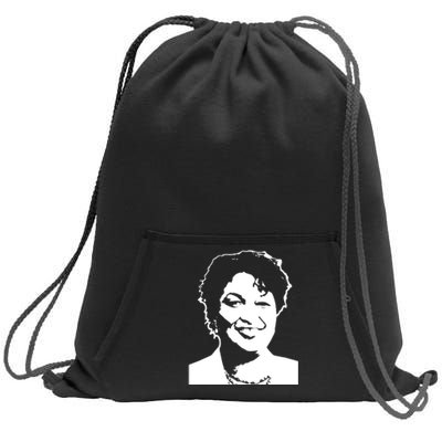 Stacey Abrams Portrait Sweatshirt Cinch Pack Bag