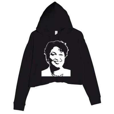 Stacey Abrams Portrait Crop Fleece Hoodie