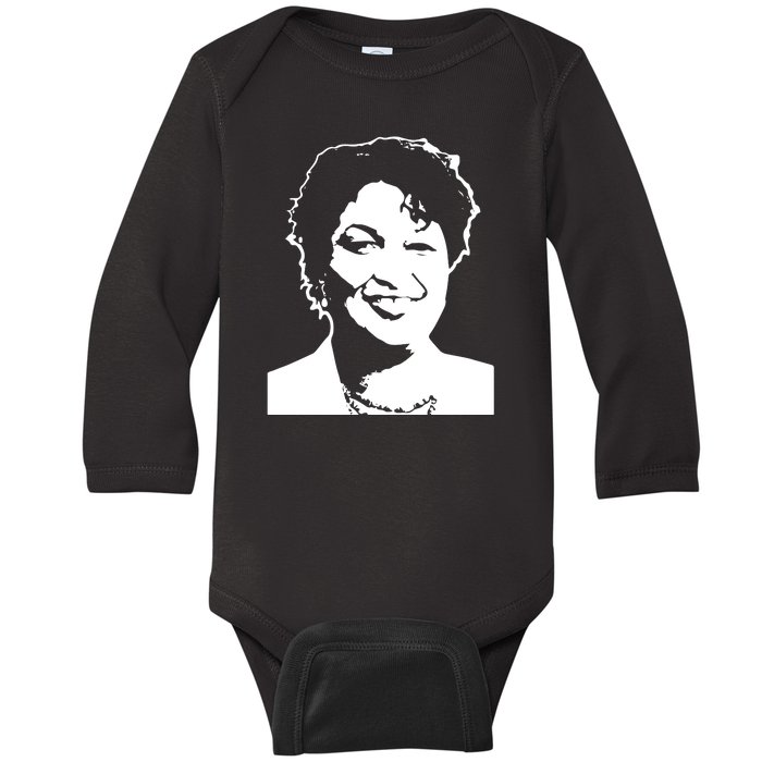 Stacey Abrams Portrait Baby Long Sleeve Bodysuit