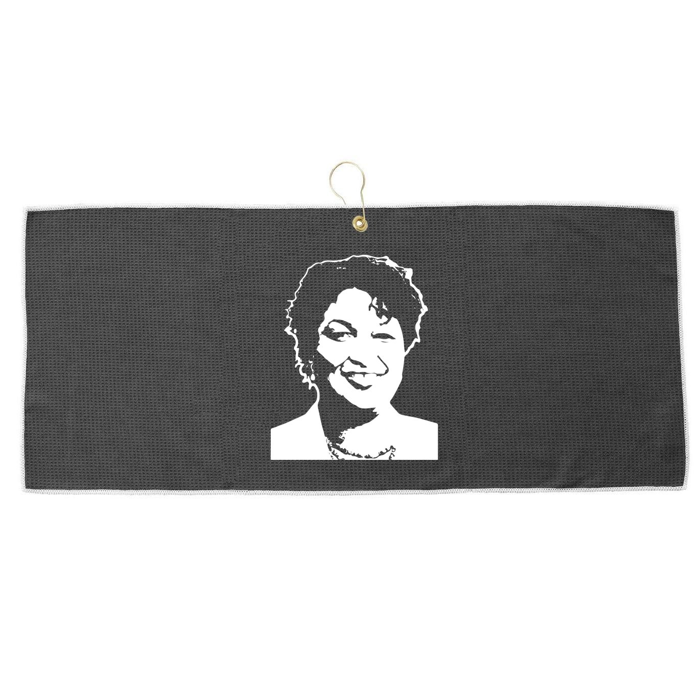 Stacey Abrams Portrait Large Microfiber Waffle Golf Towel