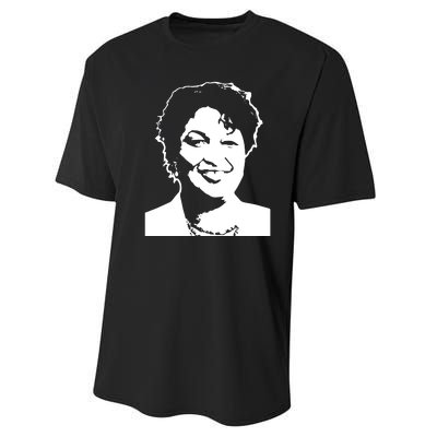 Stacey Abrams Portrait Performance Sprint T-Shirt