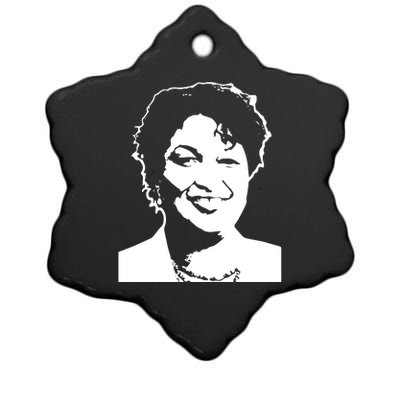 Stacey Abrams Portrait Ceramic Star Ornament