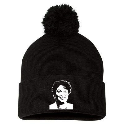 Stacey Abrams Portrait Pom Pom 12in Knit Beanie