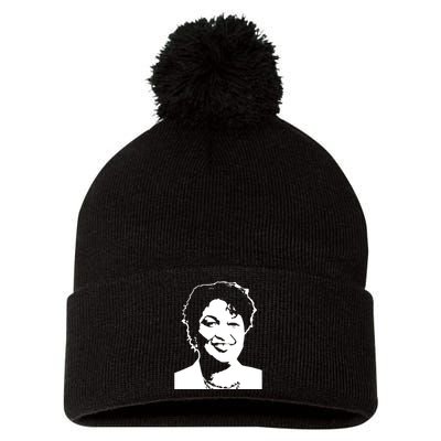 Stacey Abrams Portrait Pom Pom 12in Knit Beanie