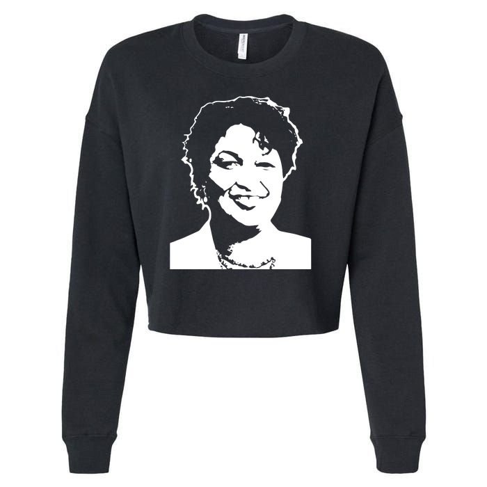 Stacey Abrams Portrait Cropped Pullover Crew