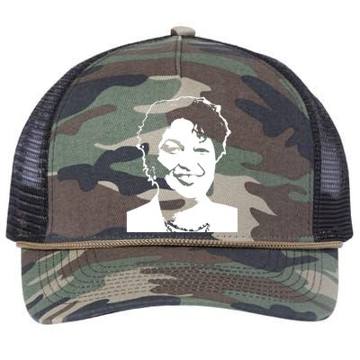 Stacey Abrams Portrait Retro Rope Trucker Hat Cap