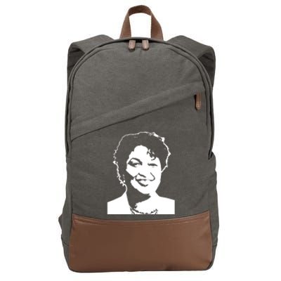 Stacey Abrams Portrait Cotton Canvas Backpack