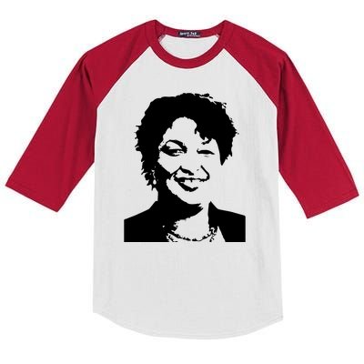 Stacey Abrams Portrait Kids Colorblock Raglan Jersey