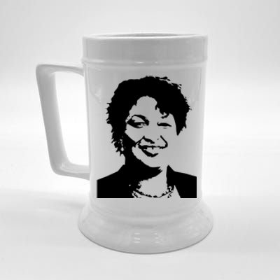 Stacey Abrams Portrait Beer Stein