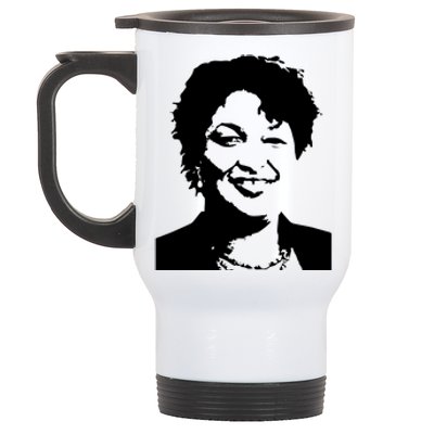 Stacey Abrams Portrait Stainless Steel Travel Mug