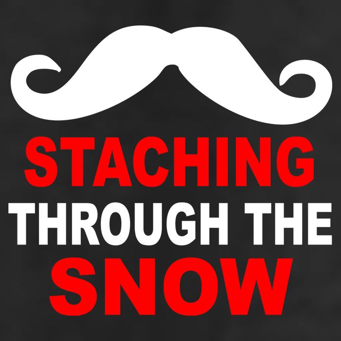 Staching Through The Snow Moustache Funny Christmas 25L Jumbo Tote