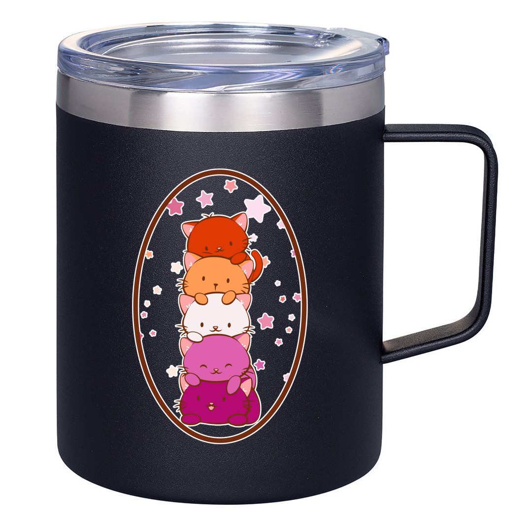 Stack-O-Cats 12oz Stainless Steel Coffee Mug
