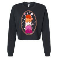 Stack-O-Cats Cropped Pullover Crew