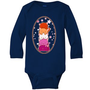 Stack-O-Cats Baby Long Sleeve Bodysuit