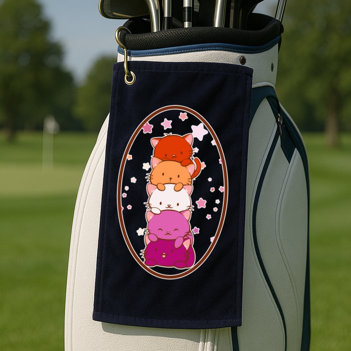 Stack-O-Cats Golf Towel