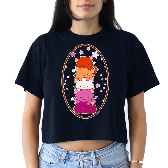 Stack-O-Cats Crop Top