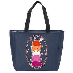 Stack-O-Cats Zip Tote Bag