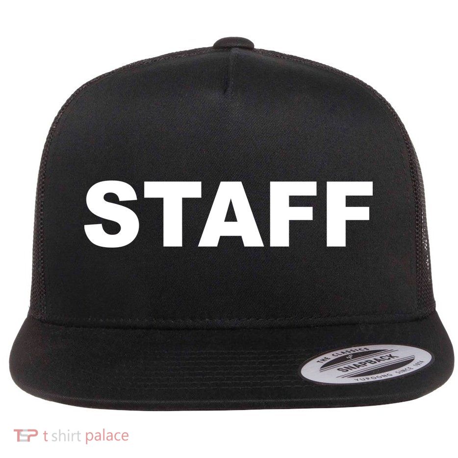 STAFF Employee Flat Bill Trucker Hat