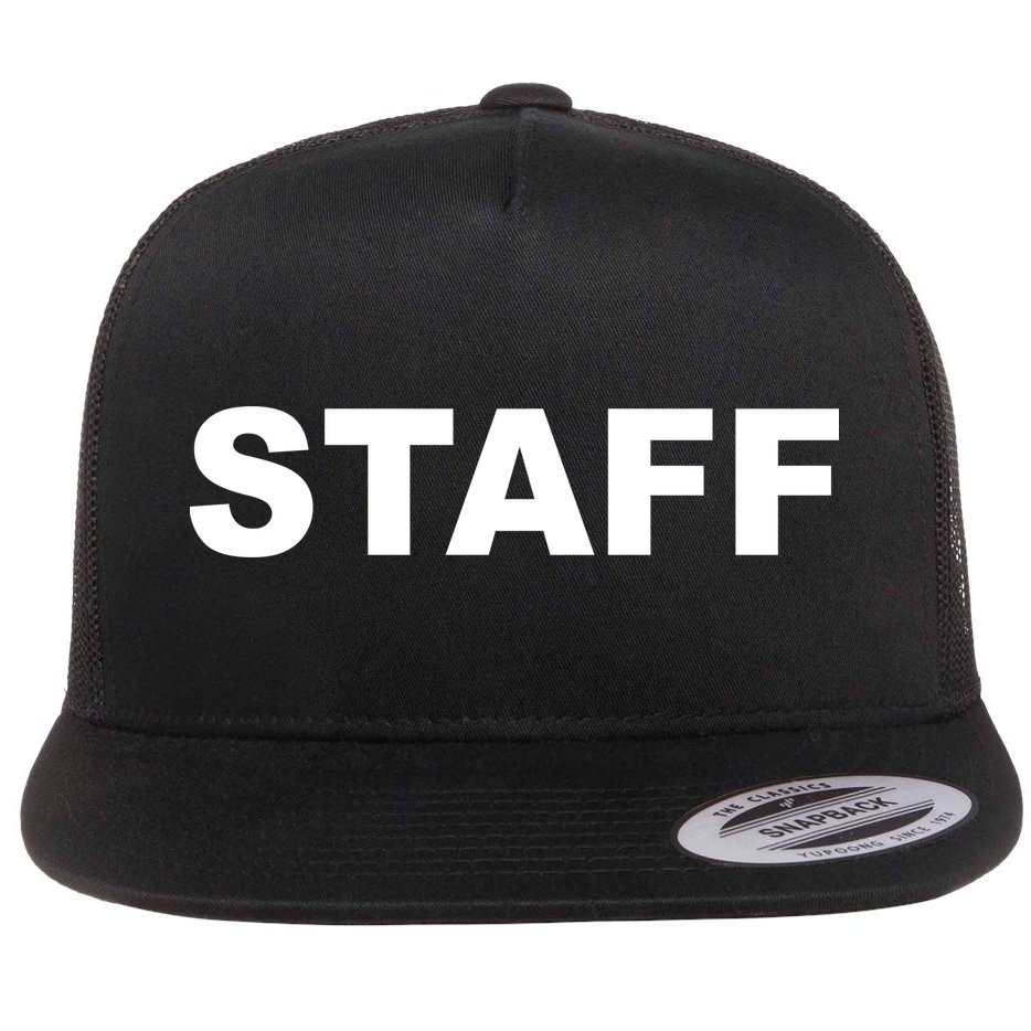 STAFF Employee Flat Bill Trucker Hat