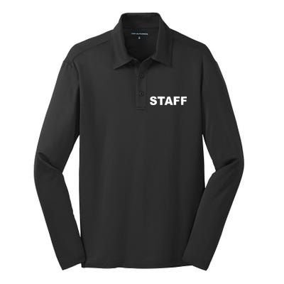 STAFF Employee Silk Touch Performance Long Sleeve Polo