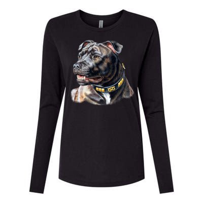 Stafford Bull Terrier Womens Cotton Relaxed Long Sleeve T-Shirt