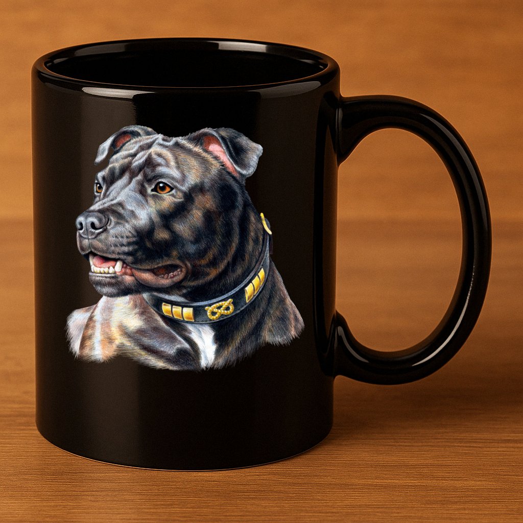 Stafford Bull Terrier 11oz C Handle Ceramic Mug