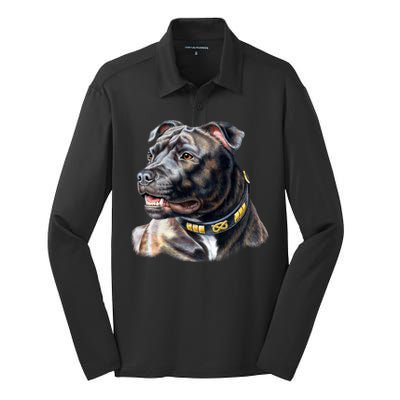 Stafford Bull Terrier Silk Touch Performance Long Sleeve Polo