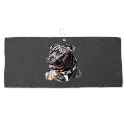 Stafford Bull Terrier Large Microfiber Waffle Golf Towel