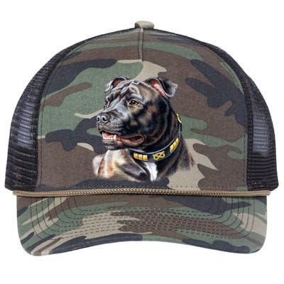 Stafford Bull Terrier Retro Rope Trucker Hat Cap