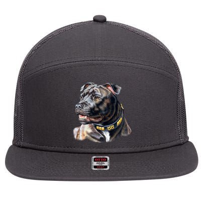 Stafford Bull Terrier 7 Panel Mesh Trucker Snapback Hat