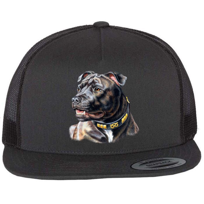 Stafford Bull Terrier Flat Bill Trucker Hat