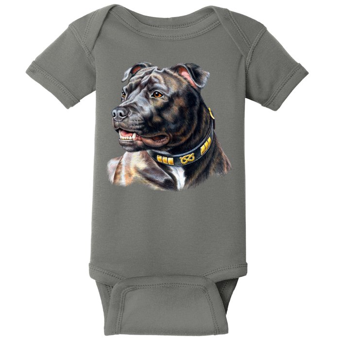 Stafford Bull Terrier Baby Bodysuit