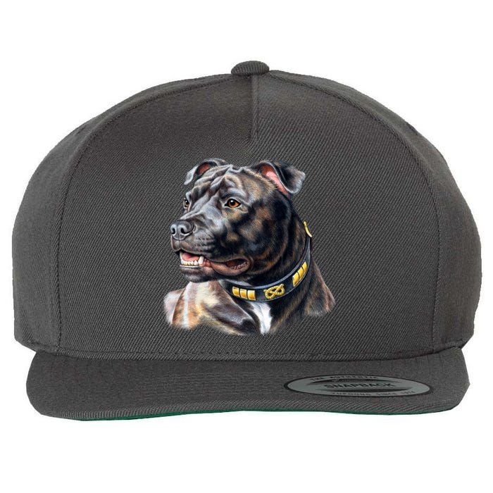 Stafford Bull Terrier Wool Snapback Cap