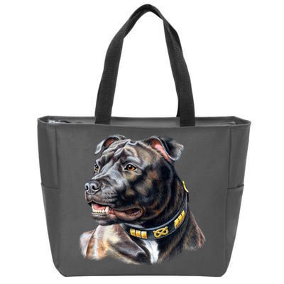 Stafford Bull Terrier Zip Tote Bag