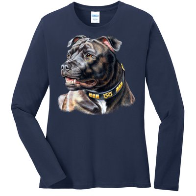 Stafford Bull Terrier Ladies Long Sleeve Shirt