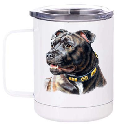 Stafford Bull Terrier 12 oz Stainless Steel Tumbler Cup