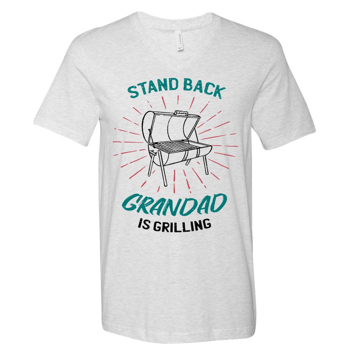 Stand Back Grandad Is Grilling V-Neck T-Shirt