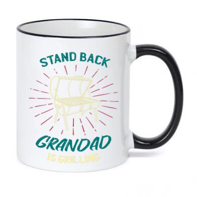 Stand Back Grandad Is Grilling 11oz Black Color Changing Mug