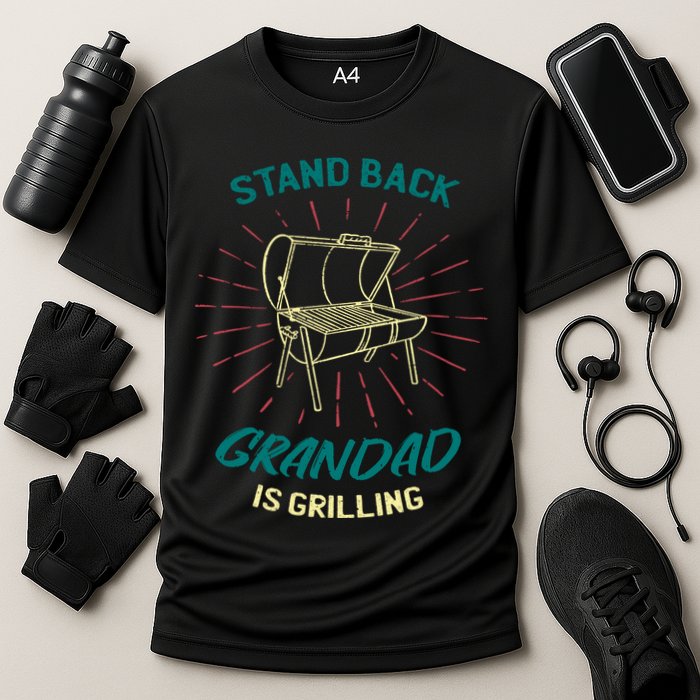 Stand Back Grandad Is Grilling Cooling Performance Crew T-Shirt