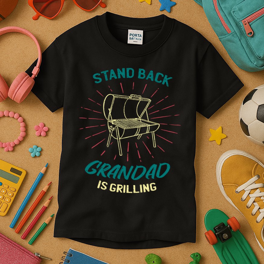 Stand Back Grandad Is Grilling Kids T-Shirt