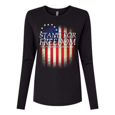 Stand For Freedom Womens Cotton Relaxed Long Sleeve T-Shirt