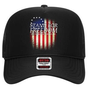 Stand For Freedom High Crown Mesh Back Trucker Hat