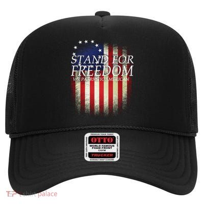 Stand For Freedom High Crown Mesh Back Trucker Hat