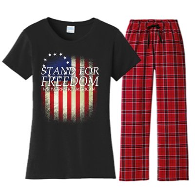 Stand For Freedom Women's Flannel Pajama Set