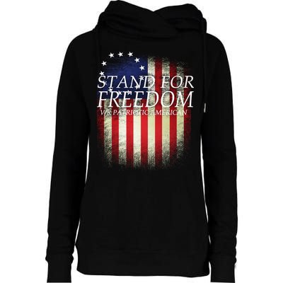 Stand For Freedom Womens Funnel Neck Pullover Hood