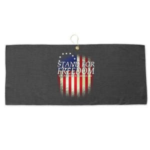 Stand For Freedom Large Microfiber Waffle Golf Towel