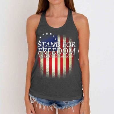 Stand For Freedom Women's Knotted Racerback Tank