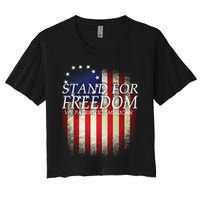 Stand For Freedom Women's Crop Top Tee