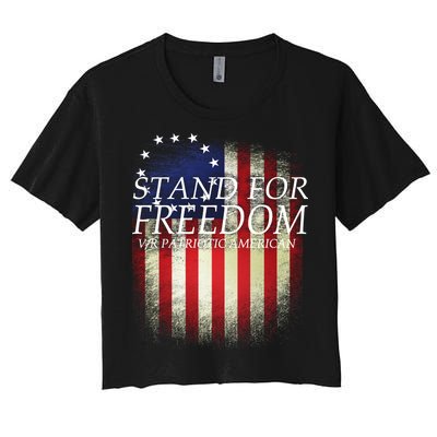 Stand For Freedom Women's Crop Top Tee